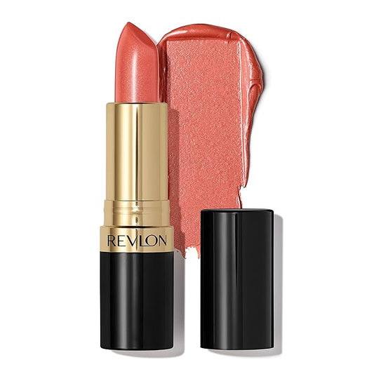 Revlon Super Lustrous Lipstick, Creamy Formula For Soft, Fuller-Looking Lips, Moisturized Feel, 628 Peach Me, 0.15 oz