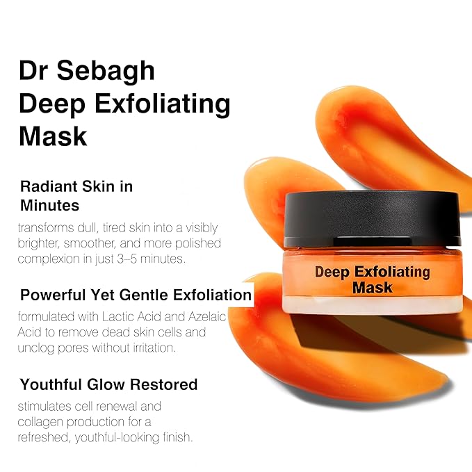 Dr Sebagh - Exfoliating Face Mask [TRAVEL SIZE] - Face Exfoliator for Smooth & Radiant Skin - Exfoliante Facial Clears & Evens Skin Tone - Skin Exfoliator for Skin Cell Boost (0.5 fl.oz.)