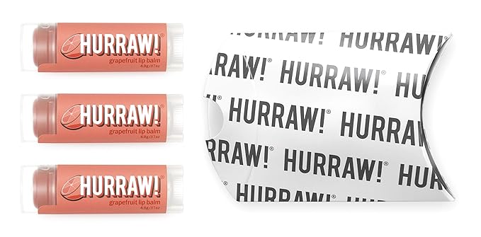 Hurraw! Grapefruit Lip Balm, 3 Pack: Palm