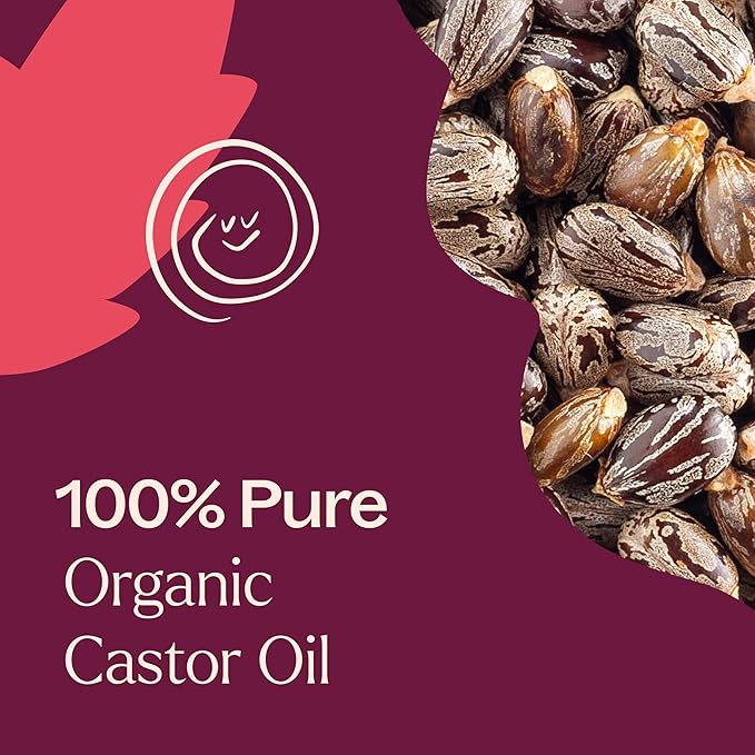 Plant Therapy Organic Castor Oil 4oz - 100% Pure & Natural Grade for Nourishing Hair and Skin Treatment - Cold Pressed - USDA Certified - Hexane Free - Stimulates Hair Growth, Treats Dry Skin