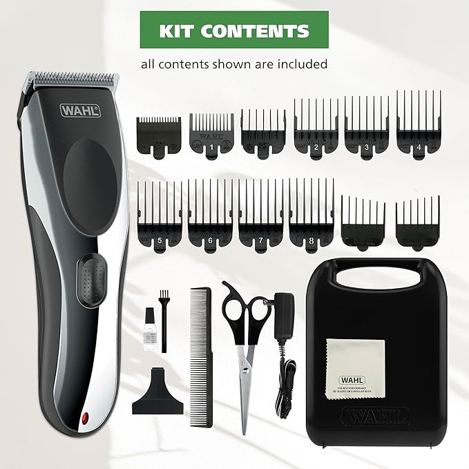 Wahl Clipper Rechargeable Cord/Cordless Haircutting & Trimming Kit for Heads, Longer Beards, & All Body Grooming - Model 79434