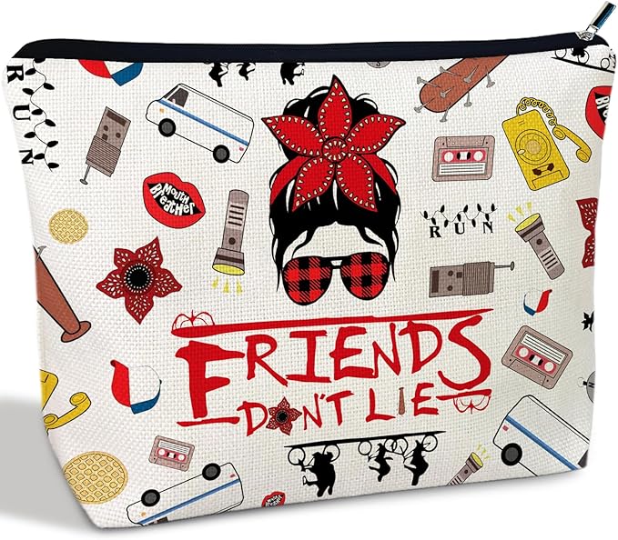 CLHHM Friends TV Show Merchandise Makeup Bag Friendship Show Gifts for Women Travel Toiletry Cosmetic Bag Christmas Birthday Graduation Gifts for Her Friends Fans Sister