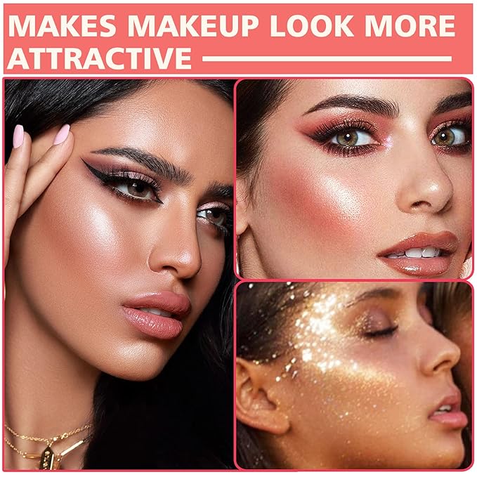 3PCS Polvo De Hadas Highlighter Glitter Stick Body