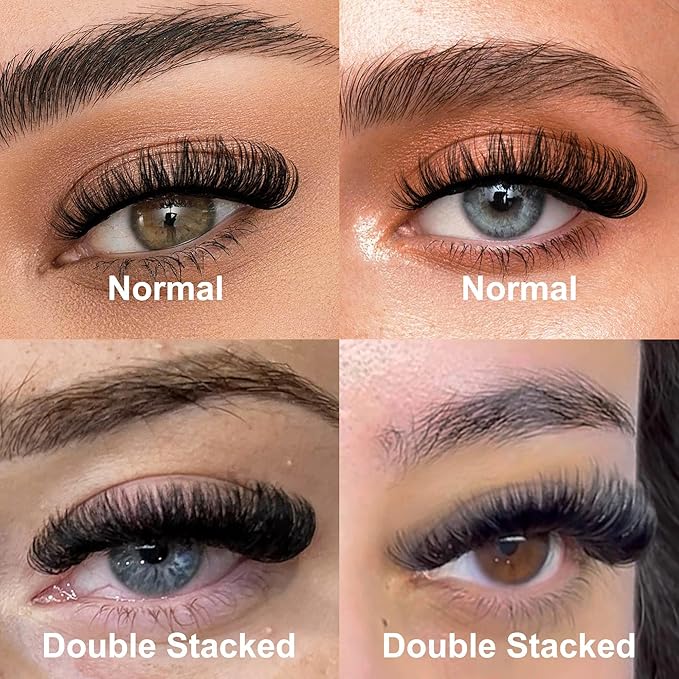 Short Lashes Natural Look D Curl 8-14mm Mink Eyelashes Fluffy that Look Like Extensions Strip False Volume Lash Pack Full 7 Pair Wispy Cat Eye Mega Double Stacked Thick Eyelash Small Fake Lashes