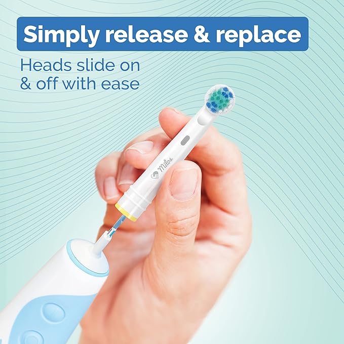 Toothbrush Head Compatible with Oral B - 16 Pack Milos Replacement Electric Toothbrush Heads Deep and Precise Cleaning Brush Heads Toothbrush Heads Compatible with Oral B Braun