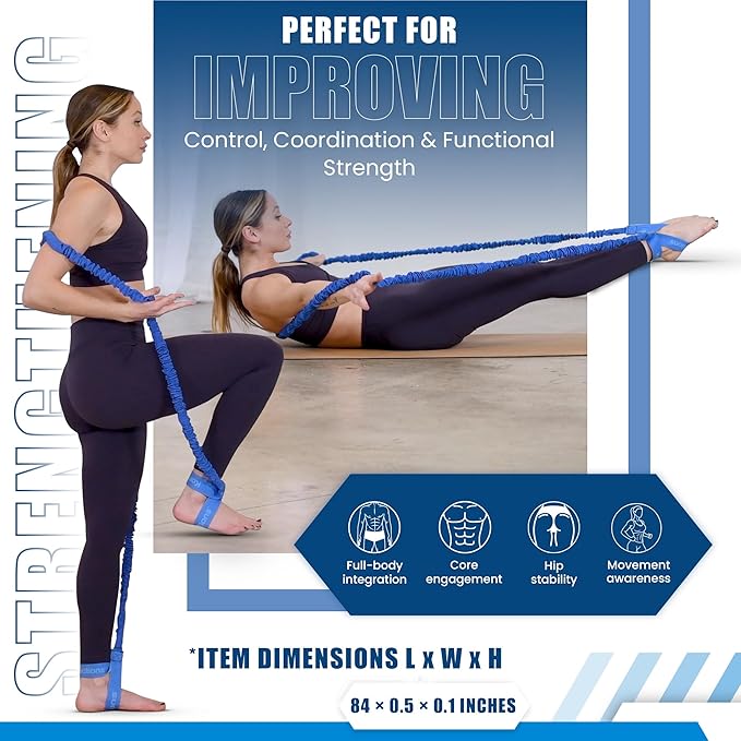 Konnections Fabric Covered Resistance Band Revolutionary Pilates Enhancement Tool for Strength, Flexibility and Precision