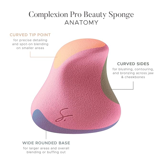 Strokes Beauty Lab Original Beauty Blender Makeup Sponge Applicator for Powder, Cream & Liquid, Beauty Tools Puff, Streak Free Application, Vegan, Cruelty Free Made in USA, Mix Color Set