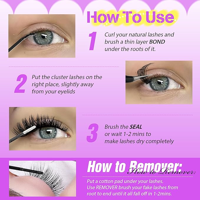 Lash Clusters Thick Mink Eyelash Clusters 280Pcs Volume Cluster Eyelash Extensions 11-18MM Fluffy Lash Extension D Curl Individual Lashes 100D+120D Cluster Lashes DIY at Home for Beginners by JIMIRE