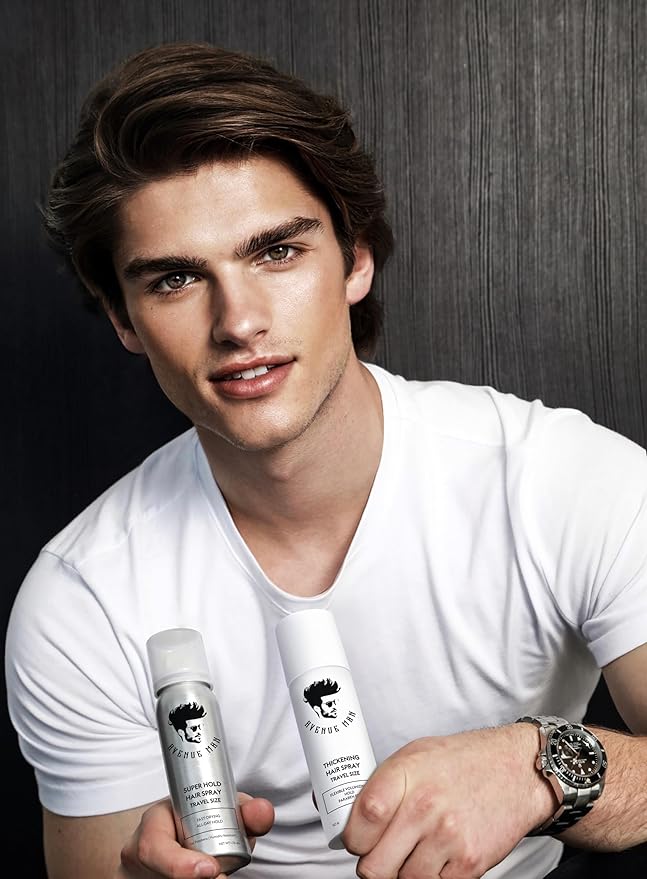 Avenue Man Super Hold Hairspray for Men - Travel Size Men Hair Spray for Long-Lasting Control - Shapes, Lifts & Holds Hair - Mens Hair Spray Extra Hold for Effortless All-Day Control - 1.76 oz