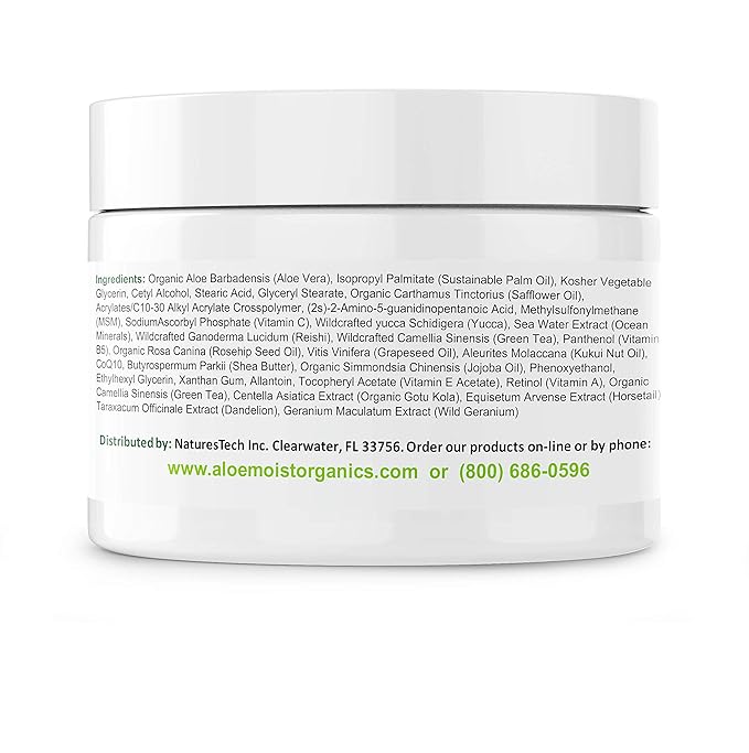 Organic Aloe Vera Face Cream & Body Moisturizing Cream, Natural Aloe Vera Lotion with Vitamin E Oil, Vitamin C, Retinol Cream, Shea Butter – Anti Aging Face Moisturizer for Women, Dry Skin (8 oz)