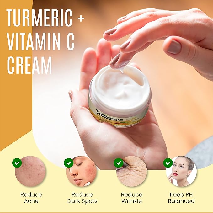 DERMAXGEN Glow Boosting Moisturizer- Anti-Aging, Reduce Acne, Dark Spot Remover, Hydrates & Controlling Oil & Refining Pores Turmeric Mask - Set of 4 (Turmeric Complete Set)