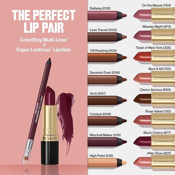 Revlon ColorStay Multi-Liner, Creamy Formula, Multiuse For Lips, Eyes & Face, Precision Brush for Easy Blending, 012 High Point