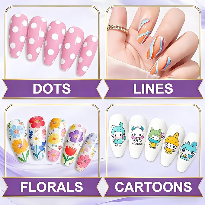 12 Colors Nails Art Pens Set,Nails Art Markers for Kids,Nails Art Markers Polish Pen for 3D Nails Art,DIY Nails Art Marker Drawing Painting Liner Pen,Portable Nails Art Tools (C-3 Sets)