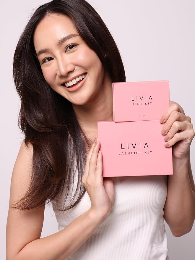Korean Lash Lift Kit + Color Kit by Livia - Perfectly Curled and Darker Lashes for 8 Weeks from Home, Faster Alternative to Lash Serums, Complete DIY Perm Kit