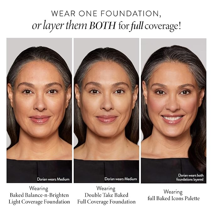 LAURA GELLER Baked Icons Complete Full Face Palette, Light | All-in-One Makeup Palette with Baked Foundations, Blush, Bronzer, Highlighter, Eyeshadows | Coverage for Mature Skin | Travel-Friendly