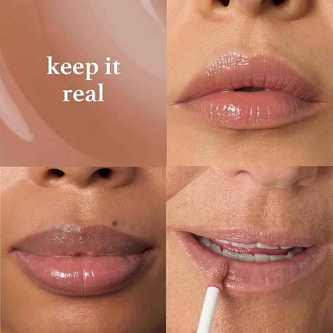 Julep So Plush Plumping Lip Gloss - Keep It Real - High-Shine Hydrating Lightweight Lip Color - Non-Sticky Formula - Vitamin E Soothes and Repairs Lips