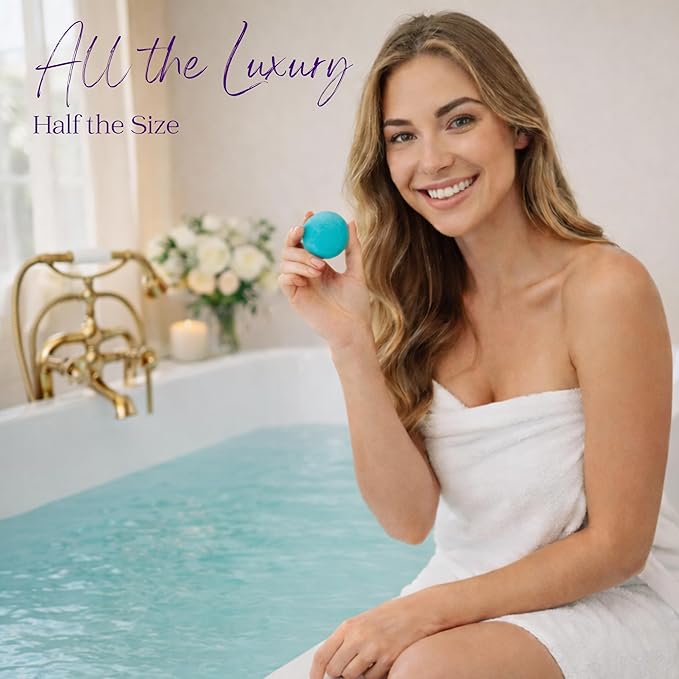EvolutionUSA Refresh Bath Bombs for Women, 24 Lush Bath Bombs Mini Sized, Luxurious Womens Gift for Mother's Day, Easter, Birthday or Self Care, Luxurious & Relaxing Bathbombs, Womens Bath Balls