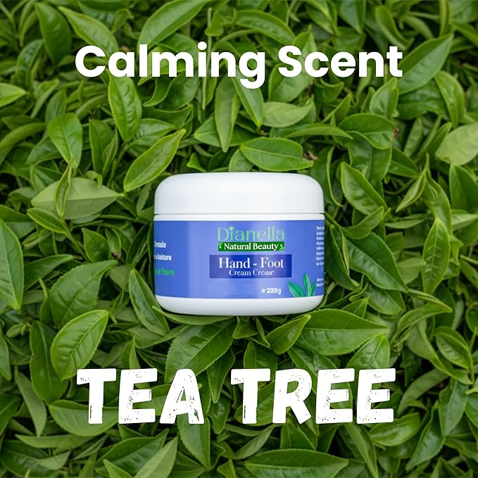 Natural Foot, Nail & Hand Cream - Skin Care & Nourishing Formula – Rich Hydration with Tea Tree - Daily Repair Cream for Men & Women, Softens, Protects & Restores Skin – 8oz
