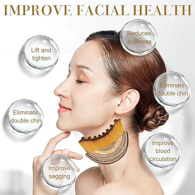 Only Romee 2 PCS Lymphatic Contour Face Brush, Ultra-Soft Facial Dry Brush for Lymphatic Drainage & Jawline Sculpting, Gentle Face Massager Tool for Puffiness Reduction, Skin & Glowing Complexion