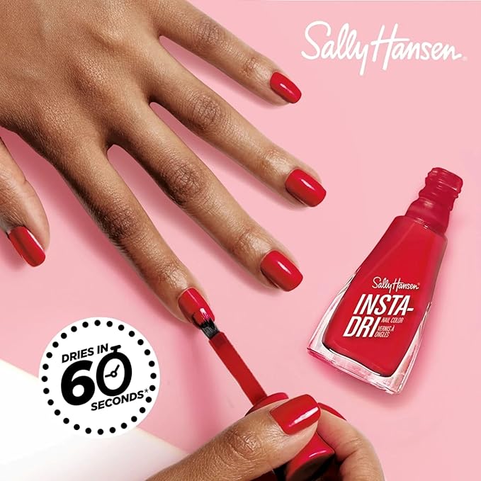 Sally Hansen Insta-Dri Nail Polish | Quick Dry, Long Lasting, Streak-Free Shine | Opaque, Glossy | 209 Alternate Reali-tea | Deep Merlot Red Nail Color