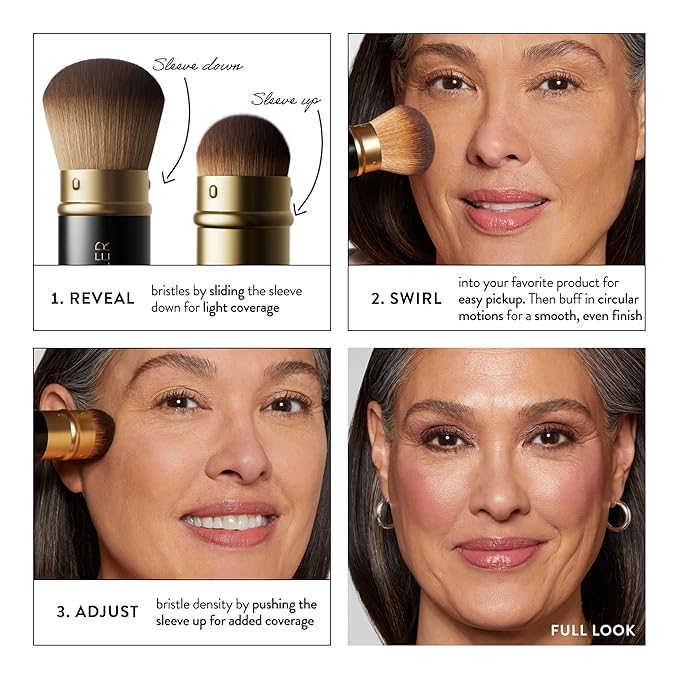 LAURA GELLER NEW YORK Cosmetic Professional Makeup Brushes - Cruelty-Free - 01 Retractable Airbrush Kabuki Brush