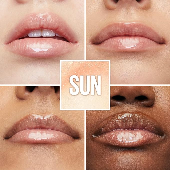 Maybelline Lifter Gloss, Hydrating Lip Gloss with Hyaluronic Acid, Sun, Clear Neutral, 0.18 Ounce