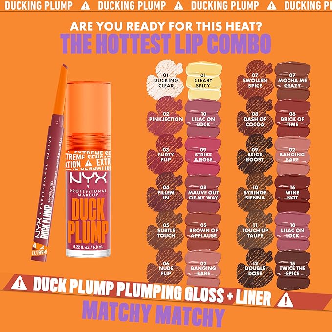 NYX PROFESSIONAL MAKEUP Duck Plump Plumping Lip Liner, Matte Pencil With Up To 10HR Wear, Beige Boost (Beige Brown Lip Liner)