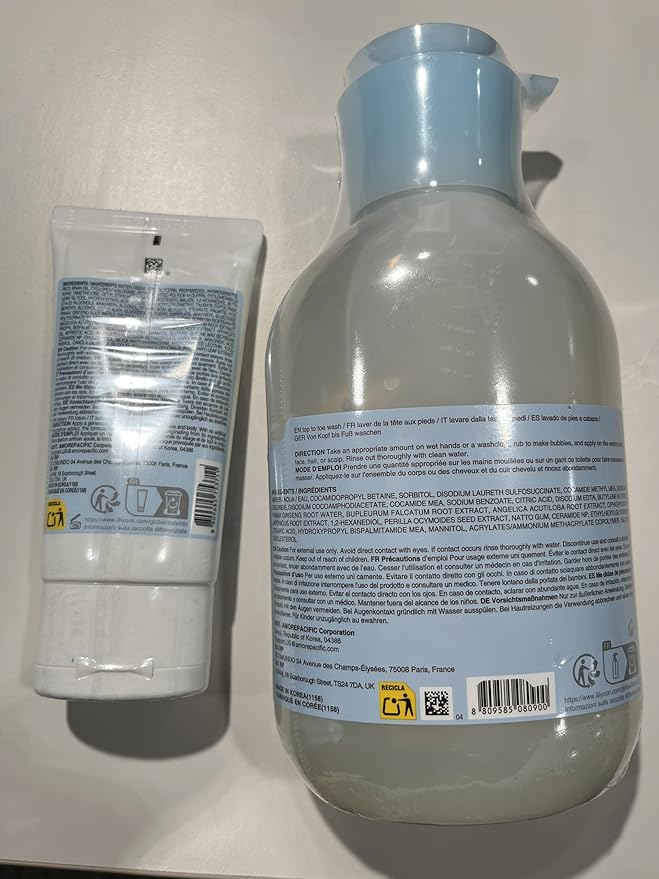Illiyoon ATO Top To Toe Wash 16.9 Fl Oz with ATO Lotion 2.29 Fl Oz