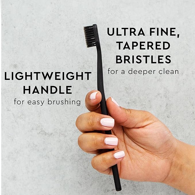 MOON Soft Bristle Toothbrush 2 x 2-Pack - 4 Extra Soft Toothbrushes for Adults, Gums & Teeth-Friendly - 720 Tapered Ultra-Fine Bristles per Brush for Gentle Deep Cleaning
