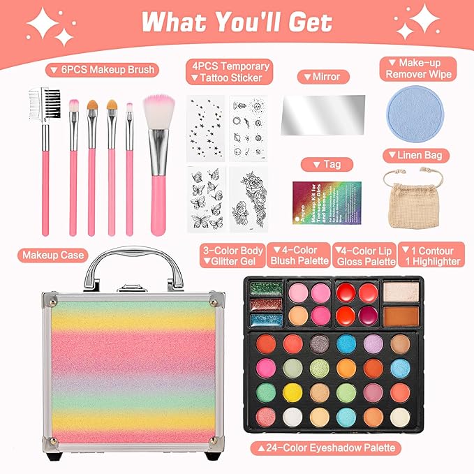 Anpro All-In-One Makeup Carry Case with Pro Teen
