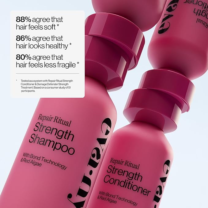 Eva NYC Ritual Repair Shampoo - Protect and Strengthen Dry, Damaged Hair with Bond Technology - Reduce Breakage - Color-Safe Formula with Red Algae - Orange Zest + Sage Scent - 10 fl oz