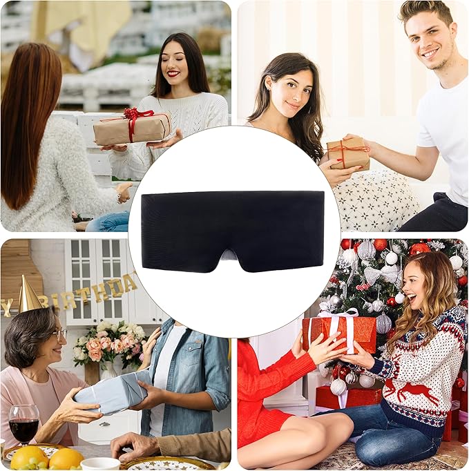 Sleep Mask, Eye Mask for Sleeping,Ultra Soft Comfortable Blackout Eye Cover for Women Men,Soft Pressure-Free Design for Side Sleepers Home, Travel, Office, Napping (Black)