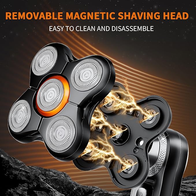 Head Shavers Bald Men& Manscape Body Hair Trimmer Kit,Waterproof Head Shaver for Bald Men with Body Hair Trimmer for Groin/Pubic/Balls, USB-C Rechargeable with LED Display