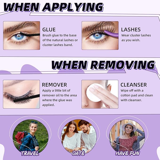 B&Qaugen Lash Bond DIY Eyelash Glue and Lash Remover Fast Removal with No Residue (Bond and Seal)