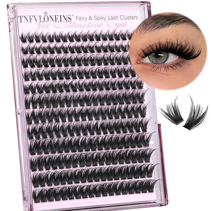 TNFVLONEINS Lash Clusters Wispy Eyelash Clusters Spiky Cluster Eyelash Extensions DIY Individual Lashes Natural Eye Lashes Cluster 10-16MM Lash Extension
