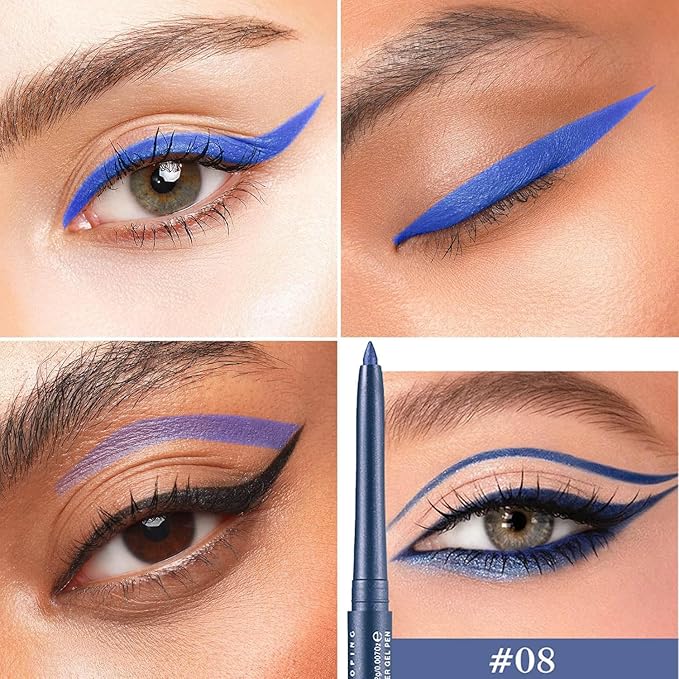 Waterproof Smudge-Proof Cream Eyeliner Set, Quick-Drying Smooth-Glide, 12 Versatile Shades Available, Beginner-Approved, Long-Lasting, Safe for Sensitive Eyes & All Skin Types 8#