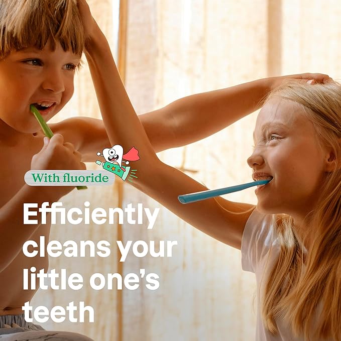 ATTITUDE Toothpaste with Fluoride, Prevents Tooth Decay and Cavities, Vegan, Cruelty-Free and Sugar-Free, Blueberry, 4.2 Oz