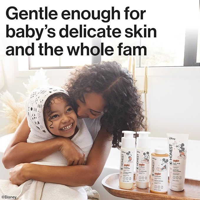 The Honest Company Silicone-Free Conditioner Gentle Enough for Baby Dermatologist Tested Tear Free Hypoallergenic Disney’s Mickey Mouse Comfort Sweet Cream 10 fl oz