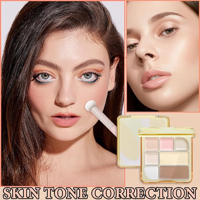 7 Colors Concealer Contour Palette,Correcting Concealer Makeup Palette