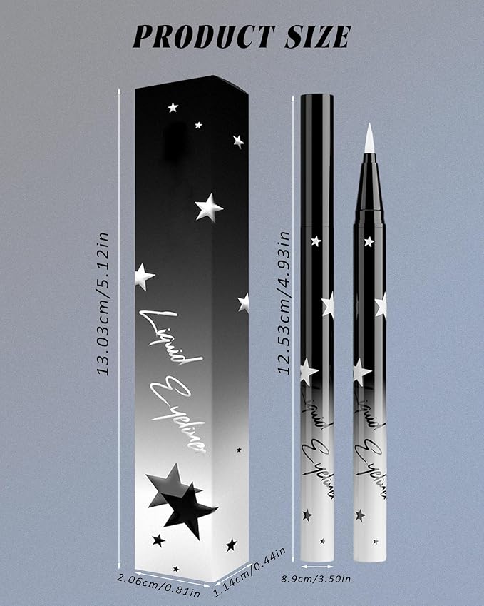Colored Liquid Eyeliner Pen, Navy Blue Waterproof Waterline Matte Eye Liner Pencil, High Pigmented Long Lasting Quick Drying Colorful Eyeliner Pencils for Women, Valentine’s Day Eye Makeup Gift-09