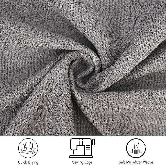 3 Pack Hot Yoga Towels with Plum Blossom Dots, Dark Grey Non-Slip Yoga Mat Towel, Super-Absorbent Soft Suede Microfiber Towel for Hot Yoga, Pilates, Bikram and Exercise Workout(24" x72",Dark Grey)