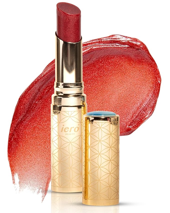 ieró Beauty Luminous pH Lip Balm, Moisturizing Vegan Tinted Lip Balm, 3-in-1 Soothing Lip Serum + Plumping Balm + pH Reactive Tint, Shea Butter & Vitamin E, Made in Italy - 0.088oz