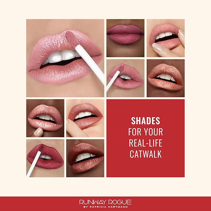 Runway Rogue Silk Glam Liquid Lipstick Lip Trio, Long Wear Frosted Liquid Lipstick Pack, (‘Paparazzi’, ‘Couture’, ‘Sex Symbol’)