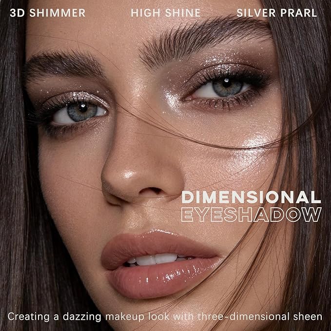 Cool Toned Eyeshadow Palette, Glitter Neutral Smoky Eye Shadow for Older Women Waterproof LongLasting Shimmer Metallic Grey Smokey Eyeshadow Makeup