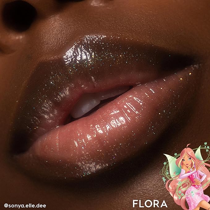 ColourPop Winx Club Ultra Glossy Lip Gloss - Hydrating Gold Lip Gloss for Juicy, Fuller-Looking Lips - Formulated with Jojoba Oil to Moisturize & Nourish - Flora (0.11 oz)