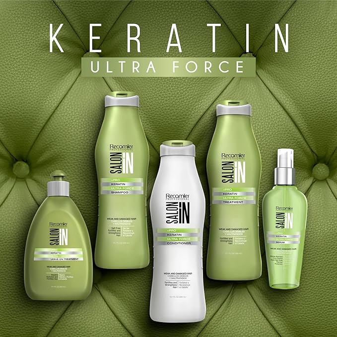 Recamier Professional Salon In +Pro Keratin Ultra Force Hair Shampoo, Conditioner and Treatment Bundle 3 Piece kit 40397 Small