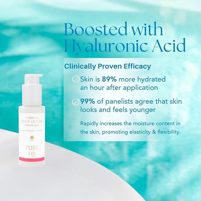 PURE FIJI Hydrating Body Lotion Travel Size, Dragon Fruit (3oz/90ml)