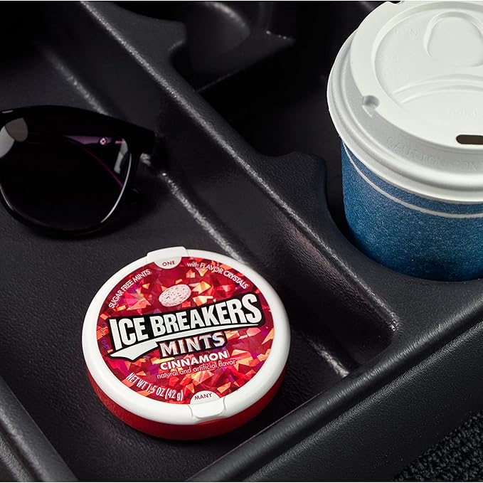 Ice Breakers Cinnamon Sugar Free Mints Tins, 1.5 oz (8 Count)