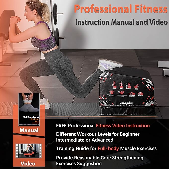 BODYRHYTHM Multi-Functional Total Body Workout Box for Hip Thrust