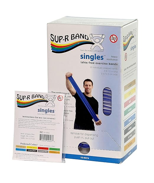 CanDo 10-6374 Sup-R Band 5' Singles, 30 Piece